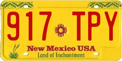 NM license plate 917TPY
