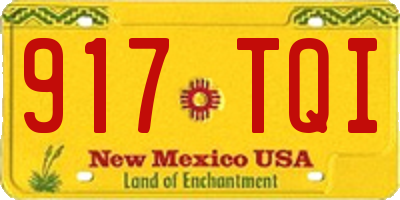 NM license plate 917TQI
