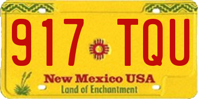 NM license plate 917TQU