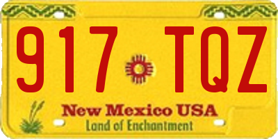 NM license plate 917TQZ