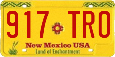 NM license plate 917TRO