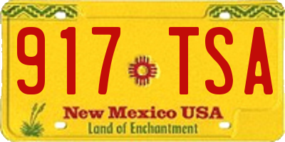 NM license plate 917TSA