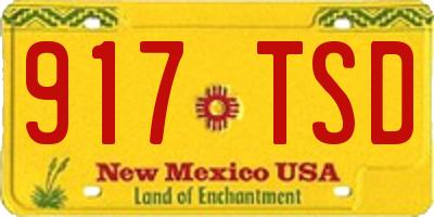 NM license plate 917TSD