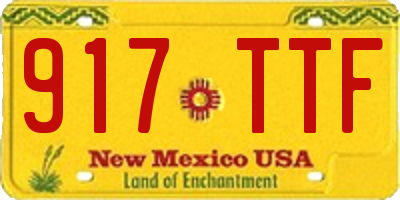 NM license plate 917TTF