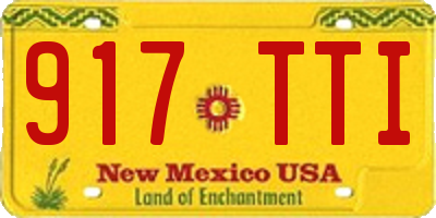 NM license plate 917TTI