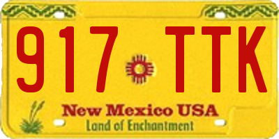 NM license plate 917TTK