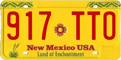 NM license plate 917TTO