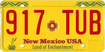 NM license plate 917TUB
