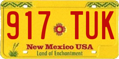 NM license plate 917TUK