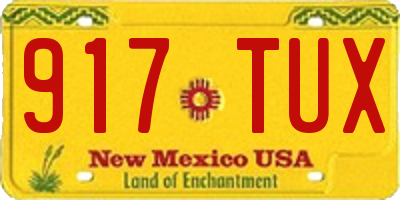 NM license plate 917TUX