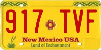 NM license plate 917TVF