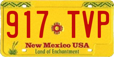 NM license plate 917TVP