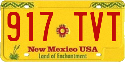 NM license plate 917TVT