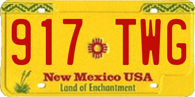 NM license plate 917TWG
