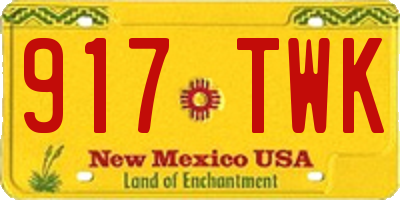 NM license plate 917TWK