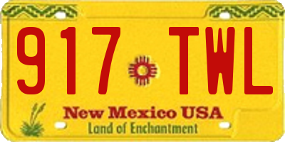 NM license plate 917TWL