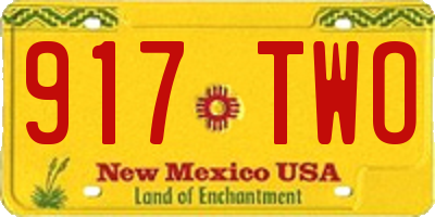 NM license plate 917TWO