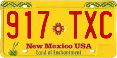 NM license plate 917TXC