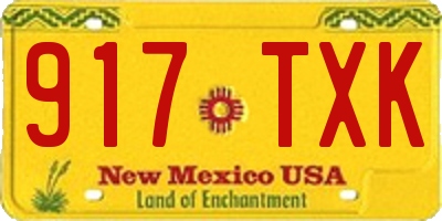 NM license plate 917TXK
