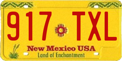NM license plate 917TXL