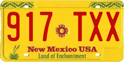 NM license plate 917TXX