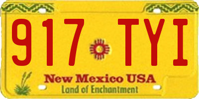NM license plate 917TYI