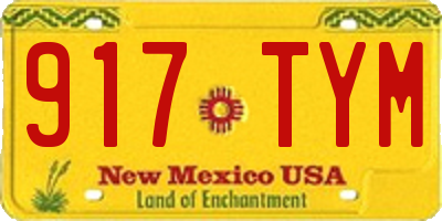 NM license plate 917TYM