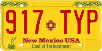 NM license plate 917TYP