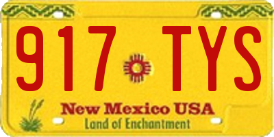 NM license plate 917TYS
