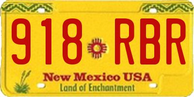 NM license plate 918RBR