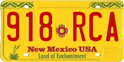NM license plate 918RCA