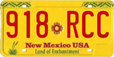 NM license plate 918RCC
