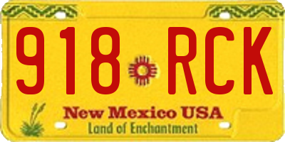 NM license plate 918RCK