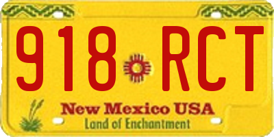 NM license plate 918RCT