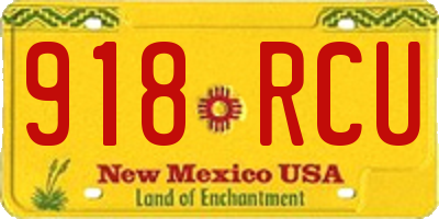 NM license plate 918RCU
