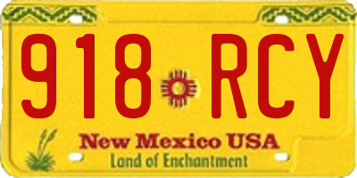 NM license plate 918RCY