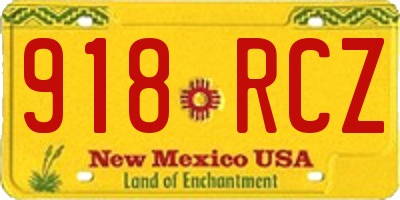 NM license plate 918RCZ