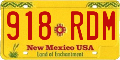 NM license plate 918RDM