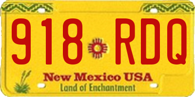 NM license plate 918RDQ