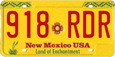 NM license plate 918RDR