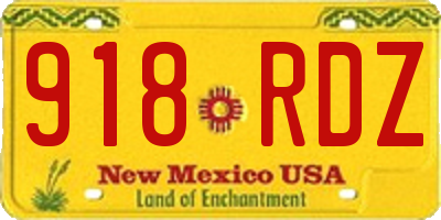 NM license plate 918RDZ