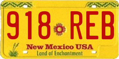 NM license plate 918REB