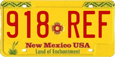 NM license plate 918REF