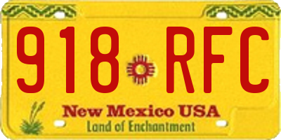 NM license plate 918RFC