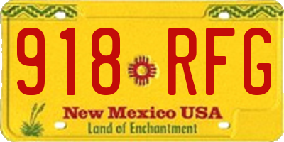 NM license plate 918RFG