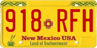 NM license plate 918RFH