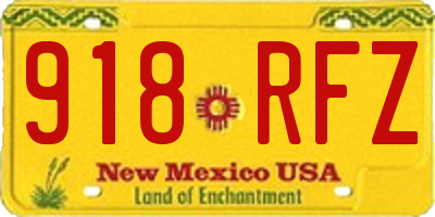NM license plate 918RFZ