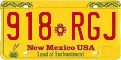 NM license plate 918RGJ