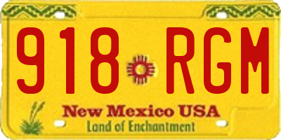 NM license plate 918RGM