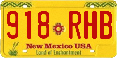 NM license plate 918RHB